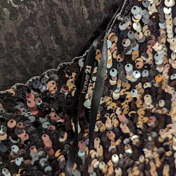 Forever 21 sequin top black dress - Picture 5 of 8